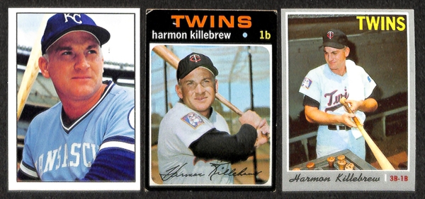 Lot of 46 Harmon Killebrew Baseball Cards from 1964-1975