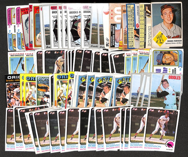 Lot of 92 Brooks Robinson Baseball Cards from 1961-1978
