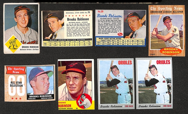 Lot of 92 Brooks Robinson Baseball Cards from 1961-1978