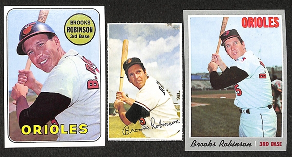 Lot of 79 Brooks Robinson Baseball Cards from 1964-1978