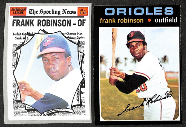 Lot of 63 Frank Robinson Topps Baseball Cards from 1970-1975