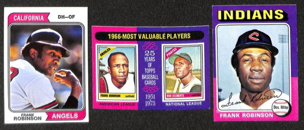 Lot of 63 Frank Robinson Topps Baseball Cards from 1970-1975