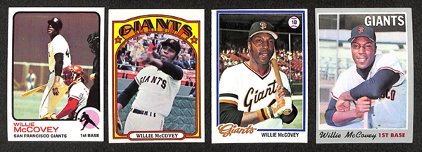 Lot of 77 Topps Baseball Star Cards of Ashburn, Banks, Brock, Fingers, Hunter, & McCovey From 1957-1979