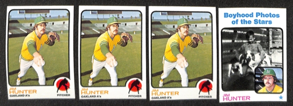 Lot of 77 Topps Baseball Star Cards of Ashburn, Banks, Brock, Fingers, Hunter, & McCovey From 1957-1979