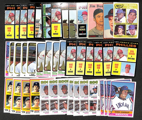 Lot of 44 Topps Rookie Cards of Star Players from 1962-1978 w. 1962 Gaylord Perry