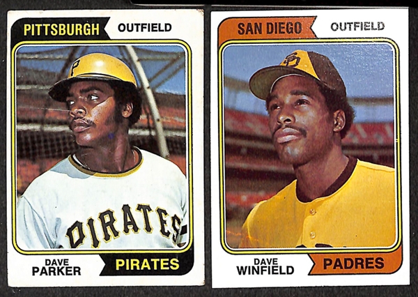 Lot of 42 Baseball Rookie Cards from 1974-1982 w. 12 - 1974 Topps Dave Winfield Rookie Cards