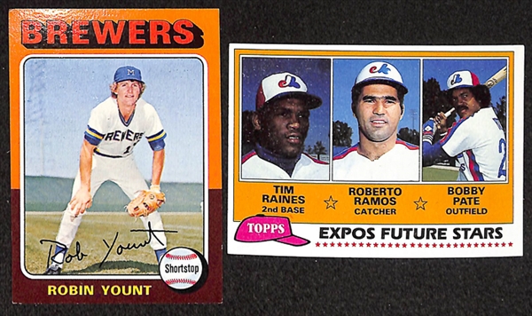 Lot of 42 Baseball Rookie Cards from 1974-1982 w. 12 - 1974 Topps Dave Winfield Rookie Cards