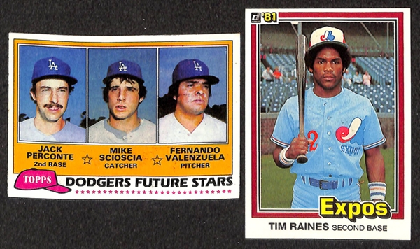 Lot of 42 Baseball Rookie Cards from 1974-1982 w. 12 - 1974 Topps Dave Winfield Rookie Cards