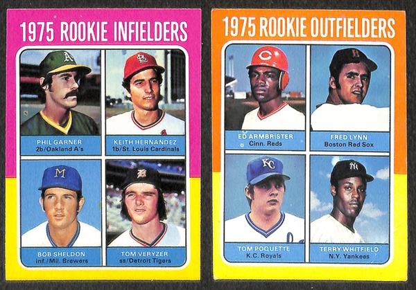 Lot of 54 - 1975 Topps Baseball Rookie Cards w. 14 Gary Carter Rookie Cards