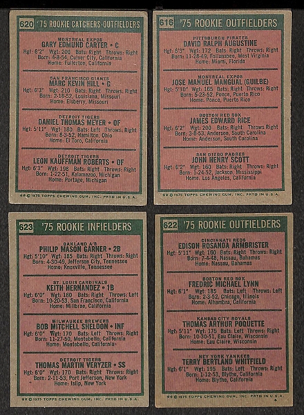 Lot of 54 - 1975 Topps Baseball Rookie Cards w. 14 Gary Carter Rookie Cards