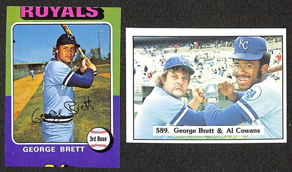Lot of 62 Topps/SSPC George Brett Baseball Cards w. 1975 Rookie Card (MC)