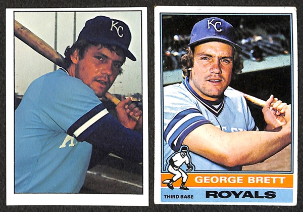 Lot of 62 Topps/SSPC George Brett Baseball Cards w. 1975 Rookie Card (MC)