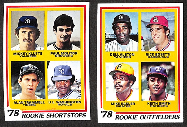 Lot of 76 - 1978 Topps Baseball Rookie Cards w. 15 - Molitor/Tremmel Rookie Cards