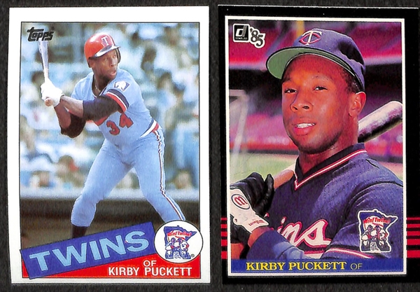 Lot of 63 - 1985 Rookie Cards of Kirby Puckett & Roger Clemens -  Topps/Donruss/Fleer