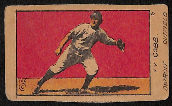 1920 W516-1 Ty Cobb Card #6 Strip Card - PSA Authentic