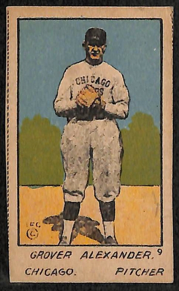 Lot of 2 1920 W516-1 Hall of Famer Cards - Grover Alexander & Roger Hornsby