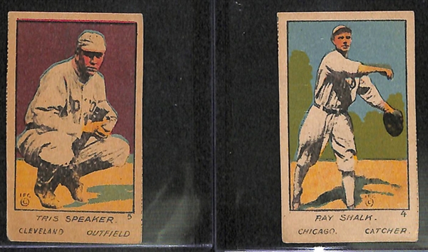 Lot of 2 1920 W516-1 Hall of Famer Cards - Tris Speaker & Ray Shalk