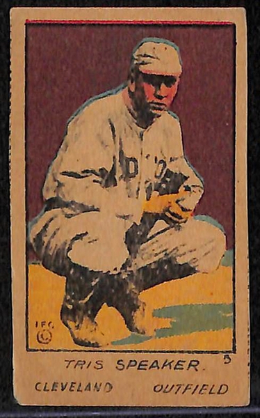 Lot of 2 1920 W516-1 Hall of Famer Cards - Tris Speaker & Ray Shalk