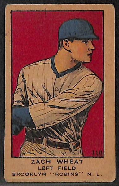 Lot of 2 1920-21 W514 Hall of Famer Cards - Sam Crawford & Zach Wheat