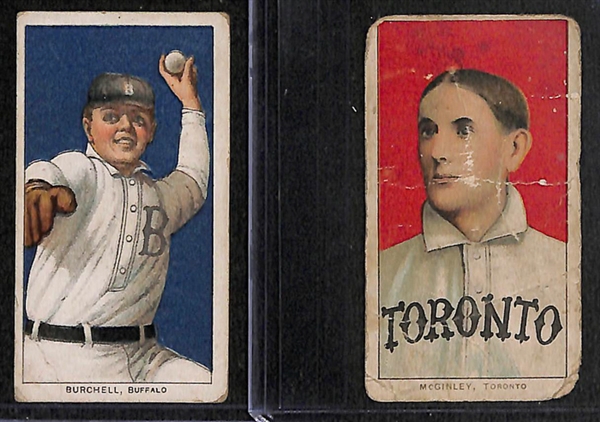 Tobacco Card Lot of 10 - 1909 T206 Cards w. Oldring & 5 - 1911 T205 Cards w. Wallace