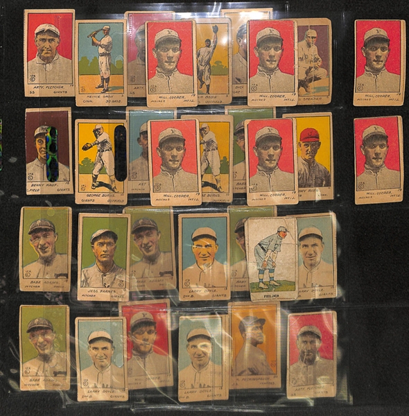 Lot of 30 Assorted 1920 W516-1 Baseball Cards w. Tris Speaker