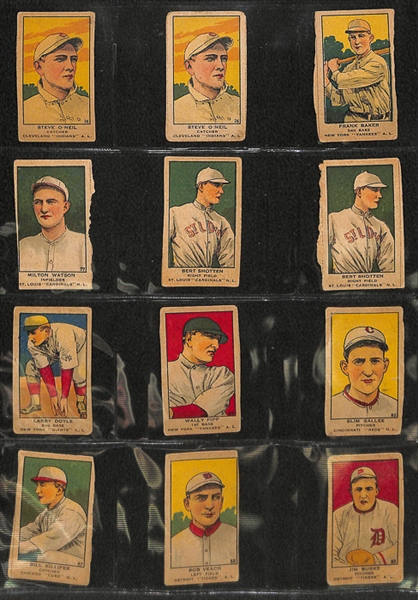 Lot of 33 Assorted 1920-21 W514 Baseball Cards w. Homerun Baker