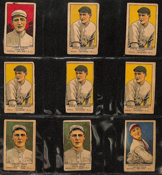 Lot of 33 Assorted 1920-21 W514 Baseball Cards w. Homerun Baker