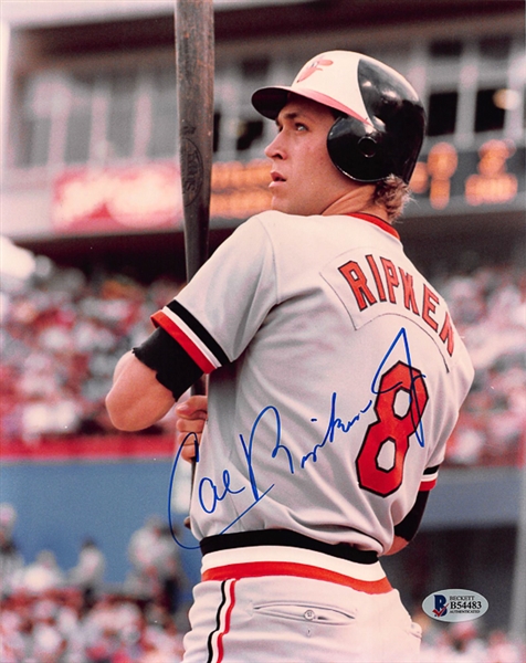 Lot of (2) Cal Ripken Jr. Signed 8x10 Photographs (Beckett COA)