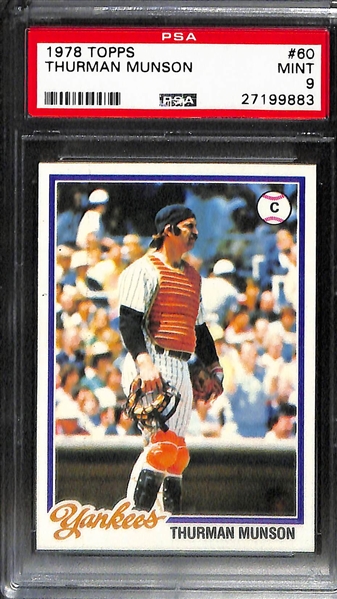 1978 Topps PSA 9 Star Lot - Rose (#20); Munson (#60); Ryan (#6); and Carlton (#540)