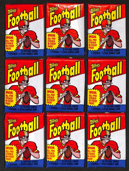 9 - 1983 Topps Football Sealed Wax Packs