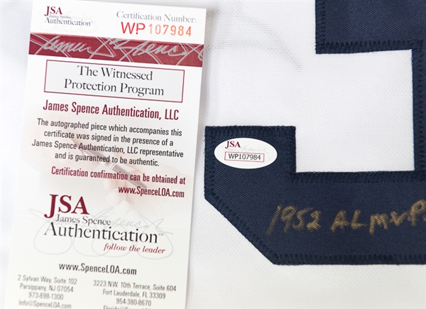 Bobby Shantz Signed Philadelphia A's Style Jersey w/ 1952 AL MVP Inscription (JSA COA)