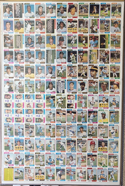1974 Topps Baseball Uncut Sheet w. Pete Rose & Mike Schmidt