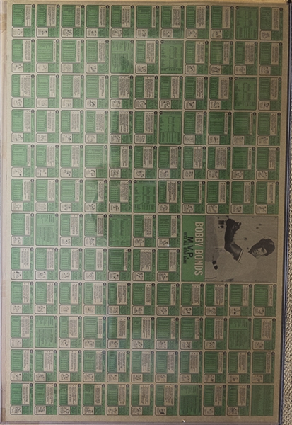 1974 Topps Baseball Uncut Sheet w. Pete Rose & Mike Schmidt