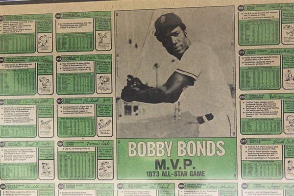 1974 Topps Baseball Uncut Sheet w. Pete Rose & Mike Schmidt