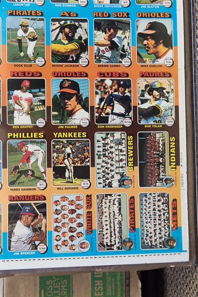 1975 Topps Baseball Uncut Sheets w. Nolan Ryan