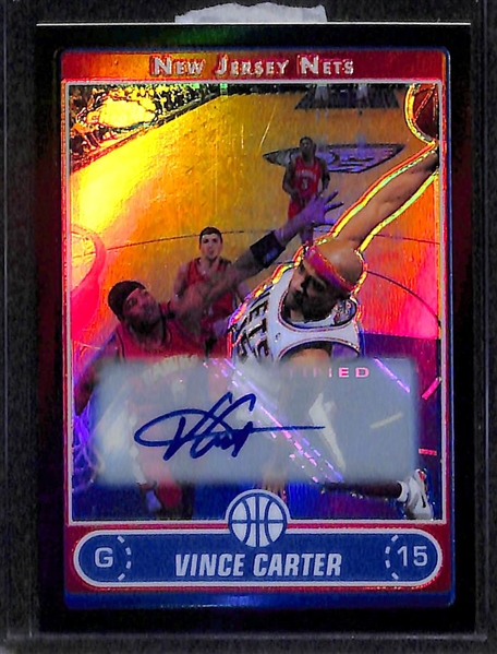 Lot of (13) Certified Autograph Basketball Cards inc. Vince Carter, Carmelo Anthony, Dwyane Wade, Jaylen Brown