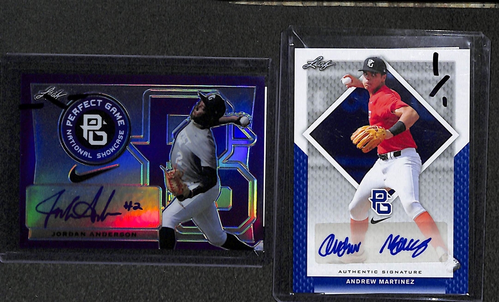 Lot of (8) Baseball Autograph Cards Numbered 1/1 and (2) Baseball Card 1/1 Printing Plates