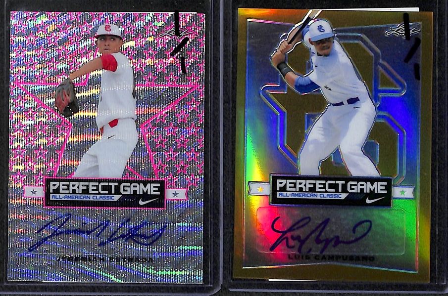 Lot of (8) Baseball Autograph Cards Numbered 1/1 and (2) Baseball Card 1/1 Printing Plates