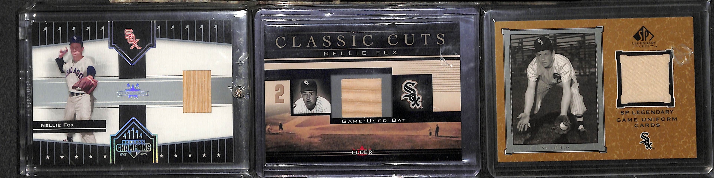 Lot of (16) Nellie Fox Baseball Baseball Bat & Jersey Relic Cards