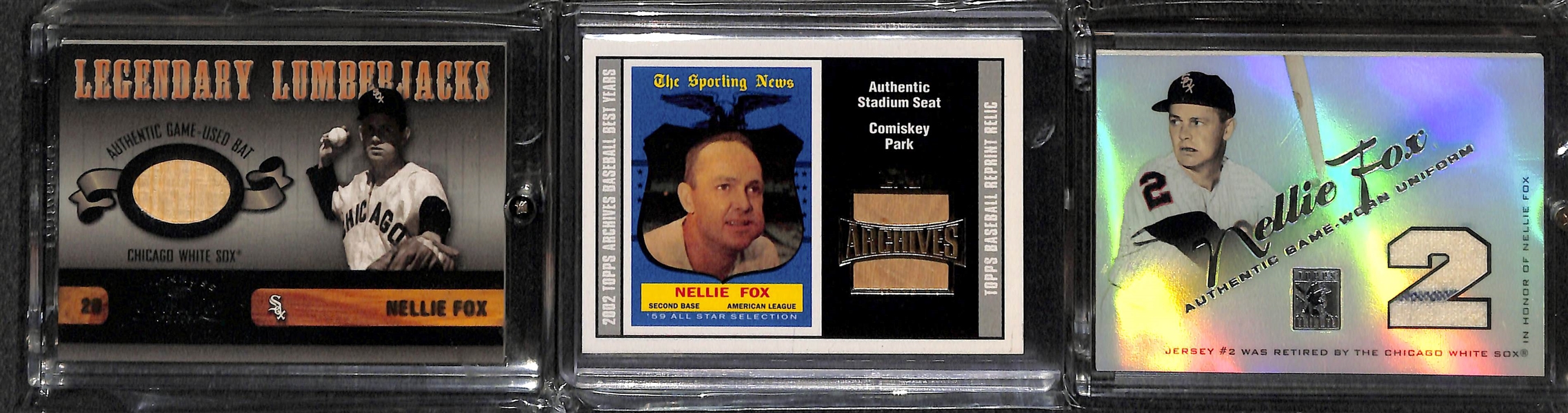 Lot of (16) Nellie Fox Baseball Baseball Bat & Jersey Relic Cards