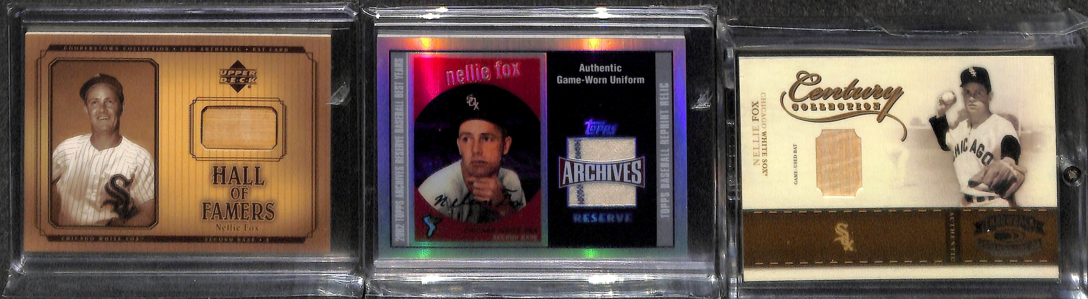 Lot of (16) Nellie Fox Baseball Baseball Bat & Jersey Relic Cards