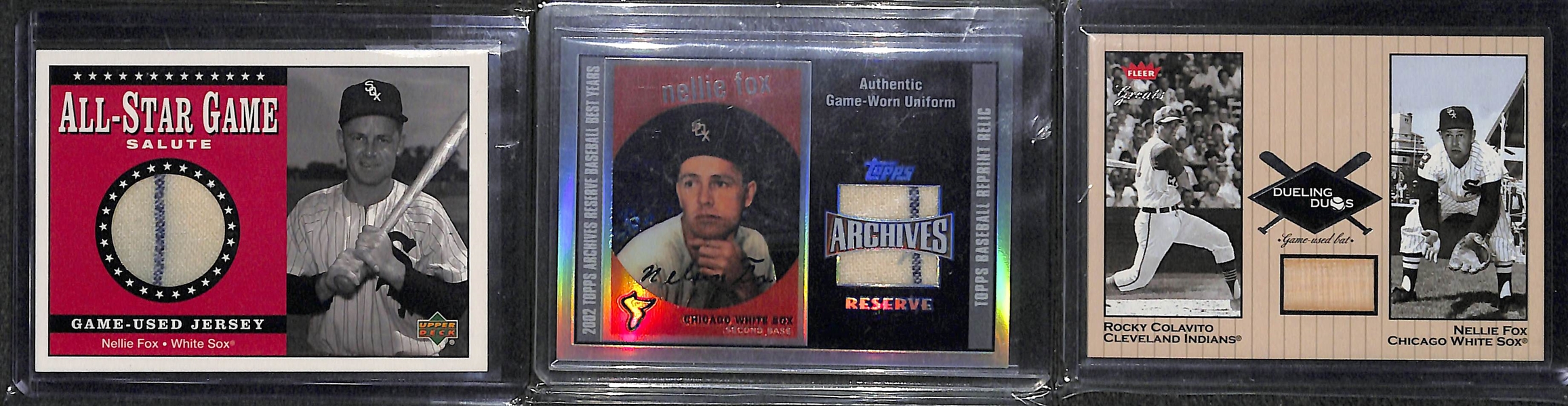Lot of (16) Nellie Fox Baseball Baseball Bat & Jersey Relic Cards