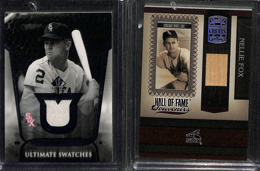 Lot of (16) Nellie Fox Baseball Baseball Bat & Jersey Relic Cards