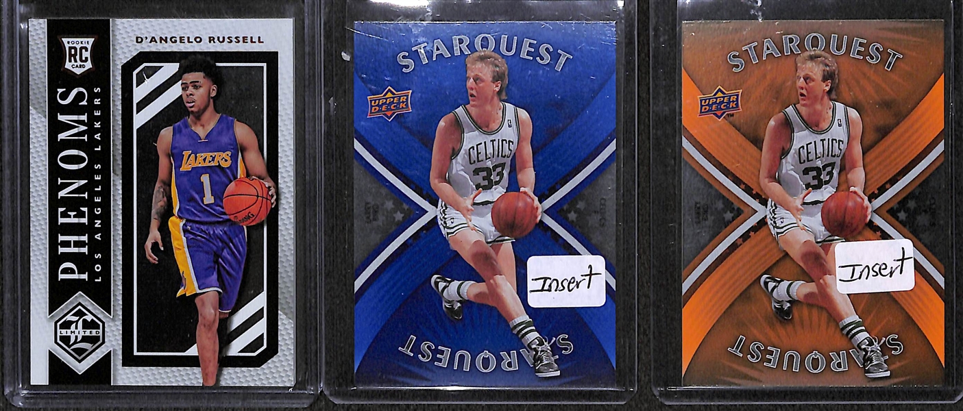  Lot of Over 50 Basketball Insert, Star, Jersey & Rookie Cards!  Inc. Magic Johnson Autograph, (4) Harden Rookie, 2 D. Russell Rookie