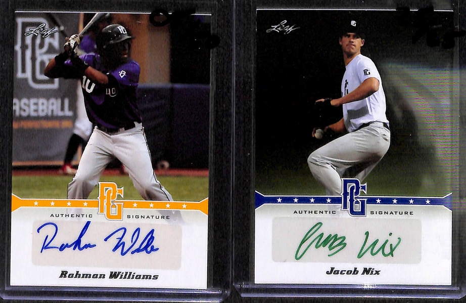 Lot of Over 50 Certified Baseball Autograph Cards w/ Boog Powell, Sparkey Lyle, (2) Joe Mauer, Bill Mazeroski, Gary Carter, Kevin Mitchell, and Zach Cozaet