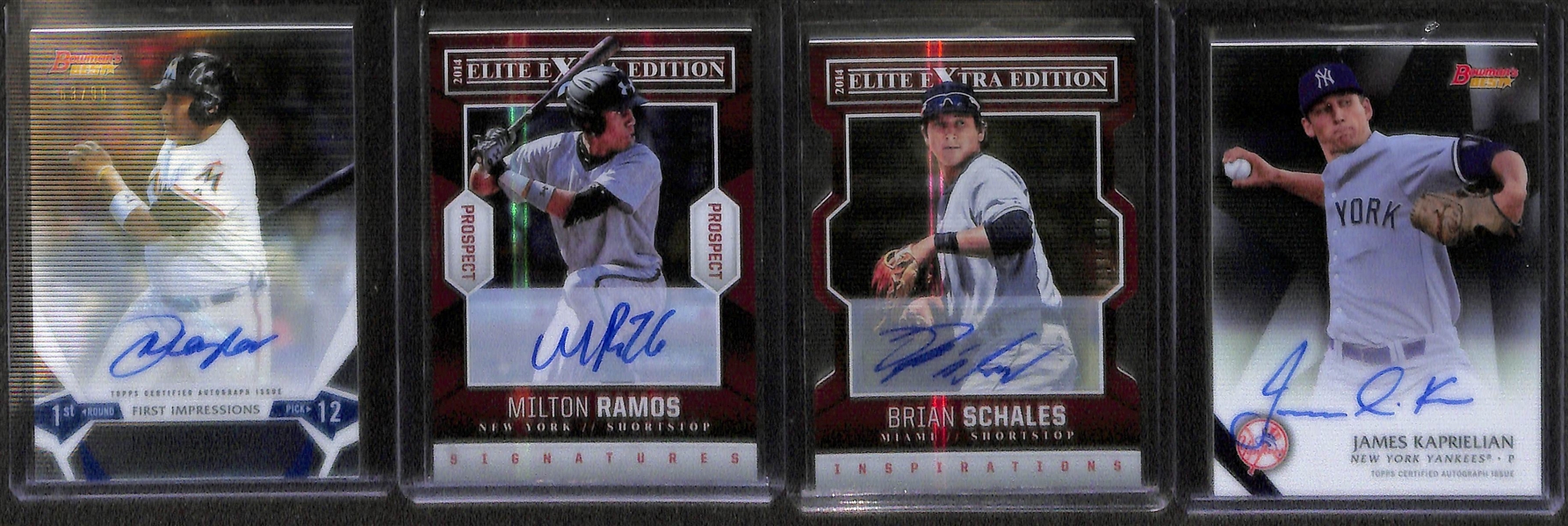 Lot of Over 50 Certified Baseball Autograph Cards w/ Chris Sale, Adrian Beltre, Sandy Alderson, Starling Marte, Jorge Mateo, and Ike Davis