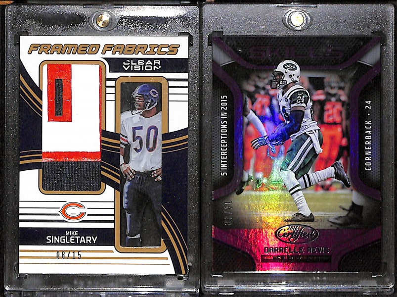 Lot of (12) Rare Recent Football Insert, Star, Rookie Cards w/ (2) Tom Brady (inc Panini Clear Vision #8/9), Elliott, Prescott, Montana