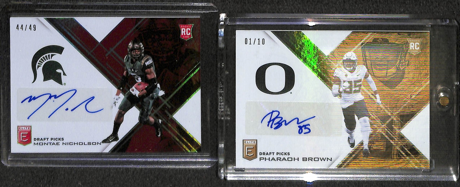 Lot of (48) Certified 2017 Football Autograph Rookie Cards w/DeShone Kizer, Corey Smith, Jerod Evans, Cooper Kupp, Shelton Gibson, Mitch Leidner, Corey Clement, & Montae Nicholson