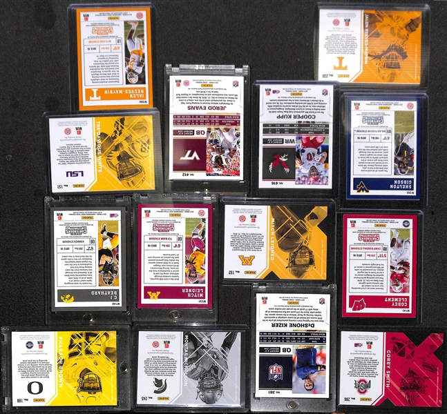 Lot of (48) Certified 2017 Football Autograph Rookie Cards w/DeShone Kizer, Corey Smith, Jerod Evans, Cooper Kupp, Shelton Gibson, Mitch Leidner, Corey Clement, & Montae Nicholson