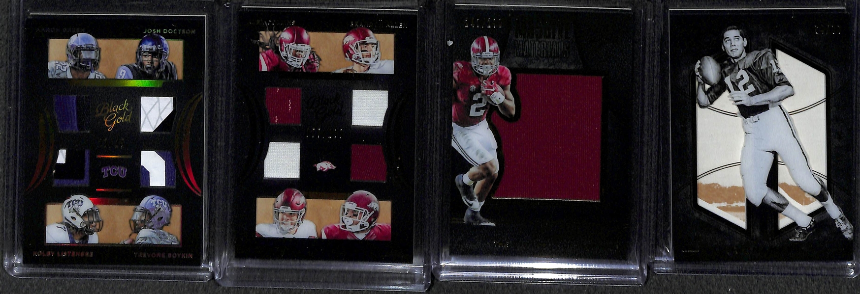 Lot of (30) 2016 Panini Black Gold Certified Football Autograph, Jersey, and Insert Cards (mostly rookies) w/ Dan Marino, Carson Wentz, Joey Bosa (Patch), Joe Namath,  Quad Relics, Derrick Henry, +